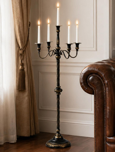 Sziqiqi black floor candelabra - sziqiqi,